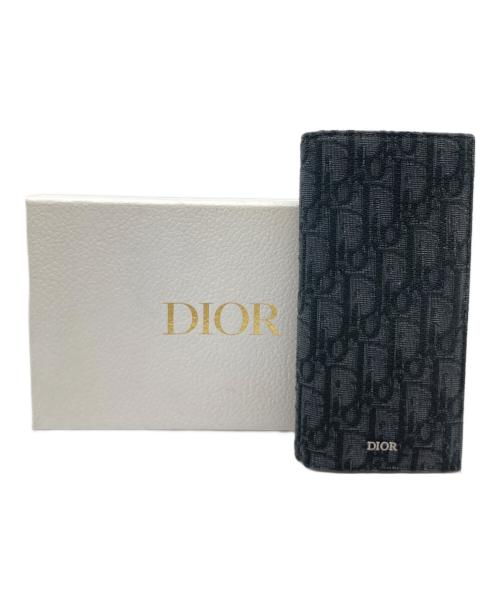 Dior（ディオール）Dior (ディオール) ロングウォレット グレー×ブラックの古着・服飾アイテム