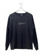 New Era×YOHJI YAMAMOTOニューエラ×ヨウジヤマモト）の古着「18AW シルバーロゴ刺繍 カットソー」｜ブラック