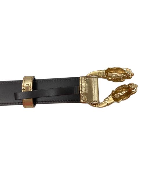 GUCCI（グッチ）GUCCI (グッチ) ダブルタイガーヘッドベルト ゴールドの古着・服飾アイテム