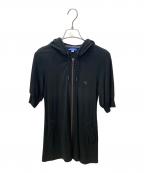 BURBERRY BLUE LABELバーバリーロンドンブルーレーベル）の古着「ジップ付きパーカー」｜ブラック