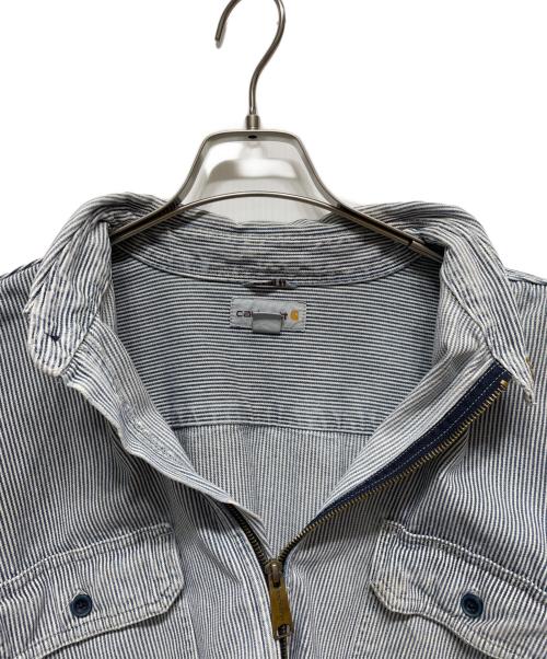 CarHartt（カーハート）CarHartt (カーハート) HICKORY STRIPE SHIRT ネイビー サイズ:XLの古着・服飾アイテム