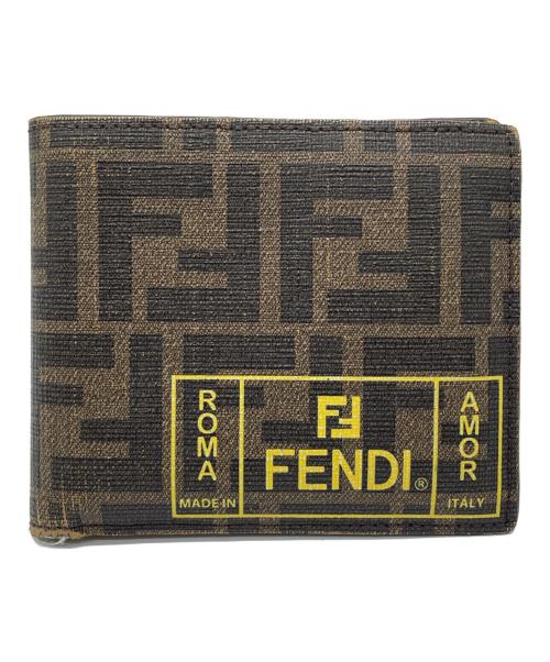 FENDI（フェンディ）FENDI (フェンディ) 2つ折り財布 ブラウンの古着・服飾アイテム
