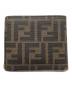 FENDI (フェンディ) 2つ折り財布 ブラウン：18000円