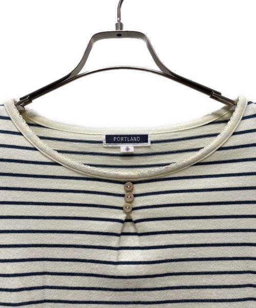 PORTLAND（ポートランド）PORTLAND (ポートランド) 長袖カットソー アイボリー サイズ:Lの古着・服飾アイテム