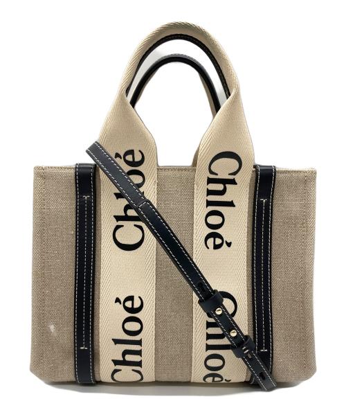 Chloe（クロエ）Chloe (クロエ) ショルダーバッグ ベージュ×ブラックの古着・服飾アイテム