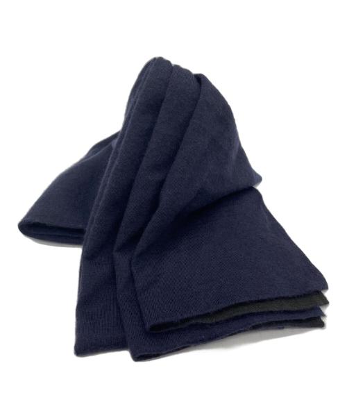 HERMES（エルメス）HERMES (エルメス) マフラー ネイビーの古着・服飾アイテム