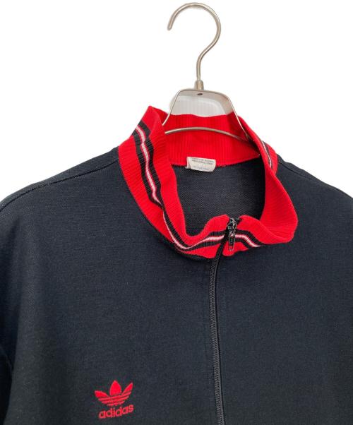 adidas（アディダス）adidas (アディダス) 70-80sトラックジャケット ブラック×レッド サイズ:98-6の古着・服飾アイテム