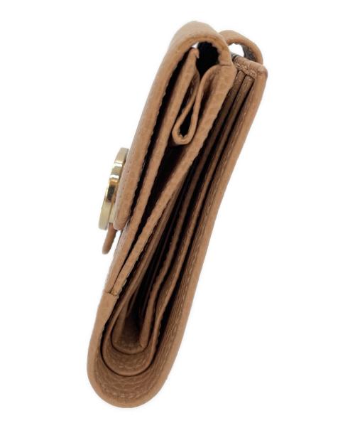 GUCCI（グッチ）GUCCI (グッチ) ダブルホック2つ折り財布 ベージュの古着・服飾アイテム