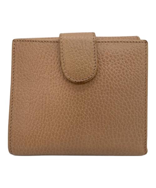 GUCCI（グッチ）GUCCI (グッチ) ダブルホック2つ折り財布 ベージュの古着・服飾アイテム