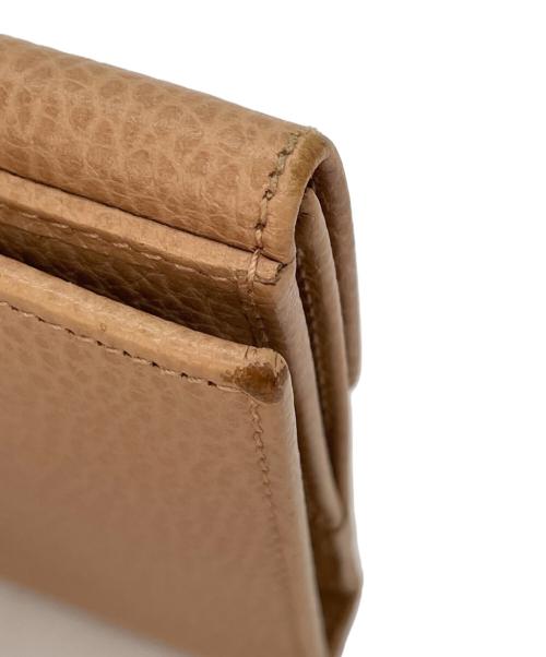 GUCCI（グッチ）GUCCI (グッチ) ダブルホック2つ折り財布 ベージュの古着・服飾アイテム