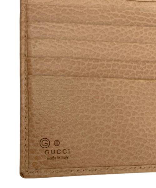GUCCI（グッチ）GUCCI (グッチ) ダブルホック2つ折り財布 ベージュの古着・服飾アイテム