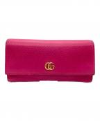 GUCCIグッチ）の古着「長財布」｜ショッキングピンク