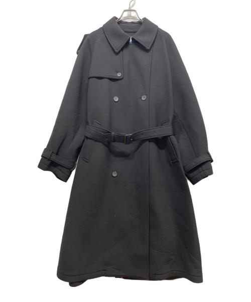MAISON SPECIAL（メゾンスペシャル）MAISON SPECIAL (メゾンスペシャル) ストレッチポリウールボンディングトレンチコート ブラック サイズ:02の古着・服飾アイテム
