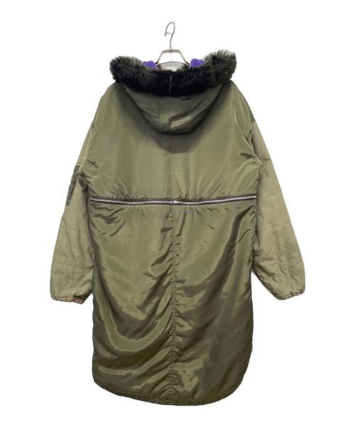 PAMEO POSE（パメオポーズ）PAMEO POSE (パメオポーズ) 裏ボアコート オリーブ×パープル サイズ:FREEの古着・服飾アイテム