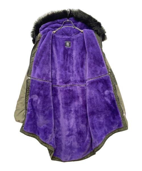 PAMEO POSE（パメオポーズ）PAMEO POSE (パメオポーズ) 裏ボアコート オリーブ×パープル サイズ:FREEの古着・服飾アイテム