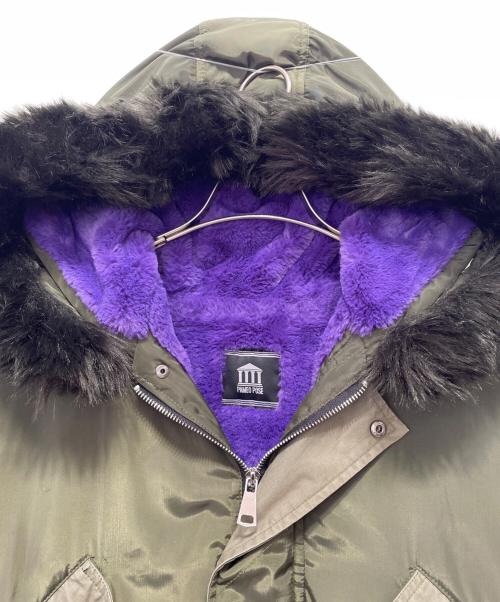 PAMEO POSE（パメオポーズ）PAMEO POSE (パメオポーズ) 裏ボアコート オリーブ×パープル サイズ:FREEの古着・服飾アイテム