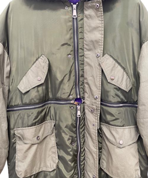 PAMEO POSE（パメオポーズ）PAMEO POSE (パメオポーズ) 裏ボアコート オリーブ×パープル サイズ:FREEの古着・服飾アイテム