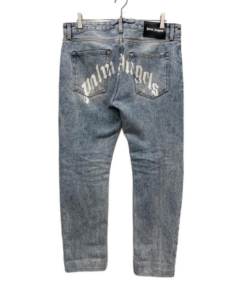Palm Angels（パーム エンジェルス）Palm Angels (パーム エンジェルス) CURVED LOGO BACK Jeans インディゴ サイズ:32の古着・服飾アイテム