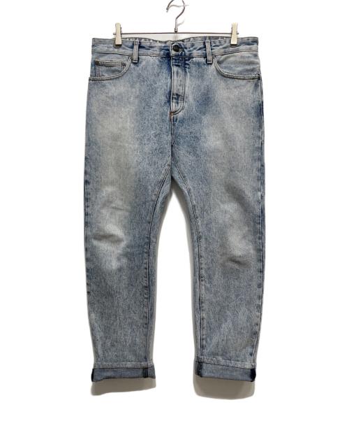 Palm Angels（パーム エンジェルス）Palm Angels (パーム エンジェルス) CURVED LOGO BACK Jeans インディゴ サイズ:32の古着・服飾アイテム