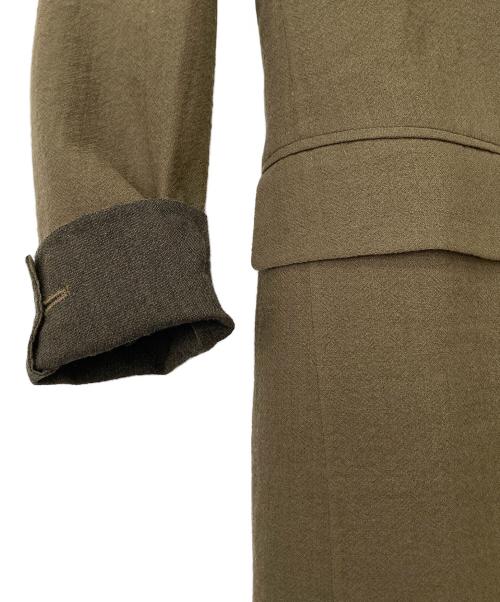 ISSEY MIYAKE（イッセイミヤケ）ISSEY MIYAKE (イッセイミヤケ) マオカラーウールジャケット カーキ サイズ:Lの古着・服飾アイテム