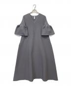 CFCLシーエフシーエル）の古着「POTTERY SHORT BELL SLEEVE FLARE DRESS」｜オリーブ