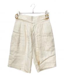MADISON BLUE（マディソンブルー）の古着「GURKHA SHORTS LINEN SATIN」｜アイボリー