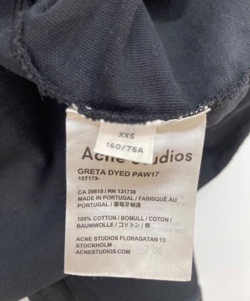 Acne studios（アクネ ストゥディオス）Acne studios (アクネ ストゥディオス) リブロゴカットソー ブラック サイズ:XXSの古着・服飾アイテム