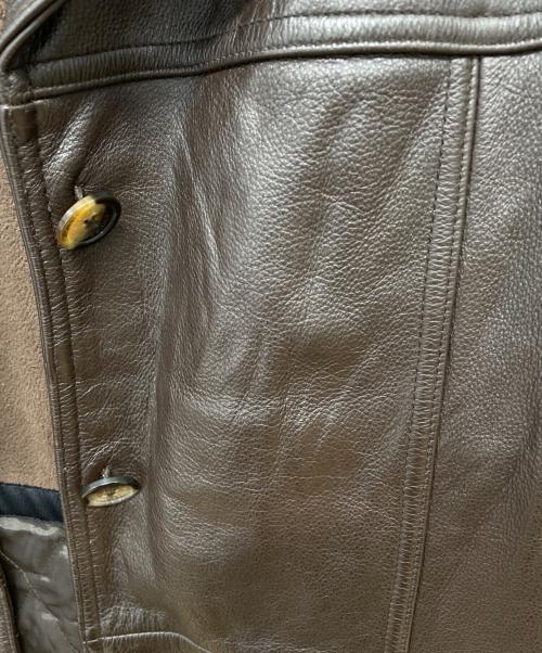 Eddie Bauer（エディーバウアー）Eddie Bauer (エディーバウアー) レザージャケット ブラウン サイズ:Ｍの古着・服飾アイテム