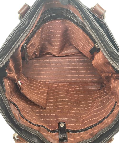 FUJITAKA（フジタカ）FUJITAKA (フジタカ) トートバッグ ブラック×ブラウンの古着・服飾アイテム
