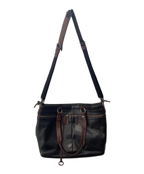 FUJITAKA（フジタカ）FUJITAKA (フジタカ) トートバッグ ブラック×ブラウンの古着・服飾アイテム