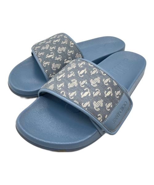 JIMMY CHOO（ジミーチュウ）JIMMY CHOO (ジミーチュウ) スライドサンダル スカイブルー サイズ:44の古着・服飾アイテム