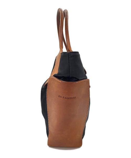 JIL SANDER（ジルサンダー）JIL SANDER (ジルサンダー) 異素材切替ハンドバッグ ブラウン×ブラックの古着・服飾アイテム