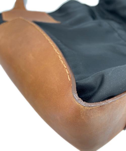 JIL SANDER（ジルサンダー）JIL SANDER (ジルサンダー) 異素材切替ハンドバッグ ブラウン×ブラックの古着・服飾アイテム