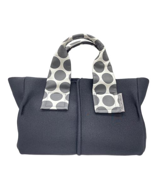 kawa-kawa（カワカワ）kawa-kawa (カワカワ) ドット柄WETトートバッグ ブラック×ホワイトの古着・服飾アイテム