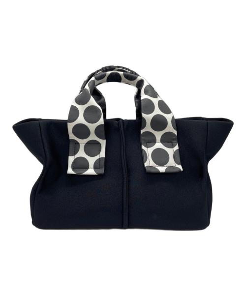 kawa-kawa（カワカワ）kawa-kawa (カワカワ) ドット柄WETトートバッグ ブラック×ホワイトの古着・服飾アイテム
