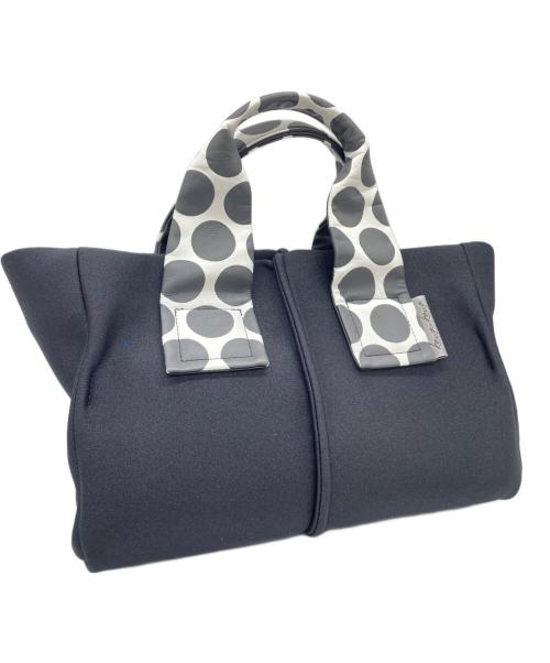 kawa-kawa（カワカワ）kawa-kawa (カワカワ) ドット柄WETトートバッグ ブラック×ホワイトの古着・服飾アイテム