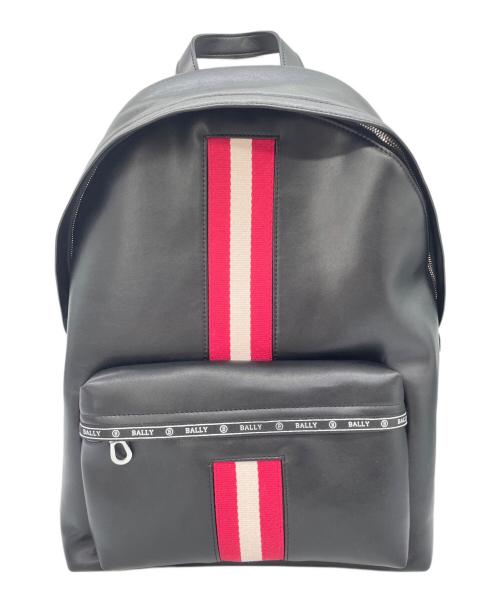 BALLY（バリー）BALLY (バリー) デイパックレザーリュック ブラック×レッドの古着・服飾アイテム