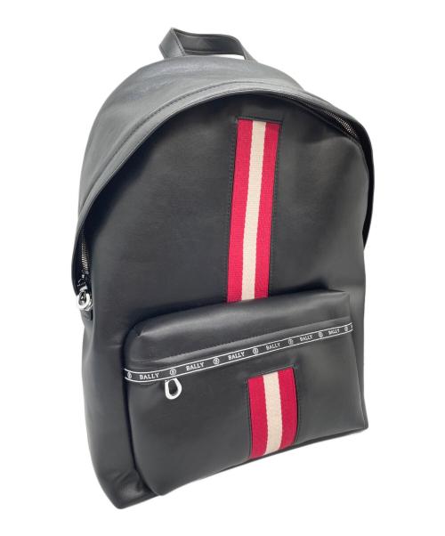 BALLY（バリー）BALLY (バリー) デイパックレザーリュック ブラック×レッドの古着・服飾アイテム