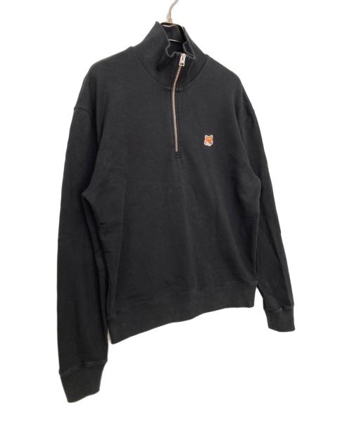 maison kitsune（メゾンキツネ）maison kitsune (メゾンキツネ) フォックスヘッド スウェットシャツ ブラック サイズ:Mの古着・服飾アイテム