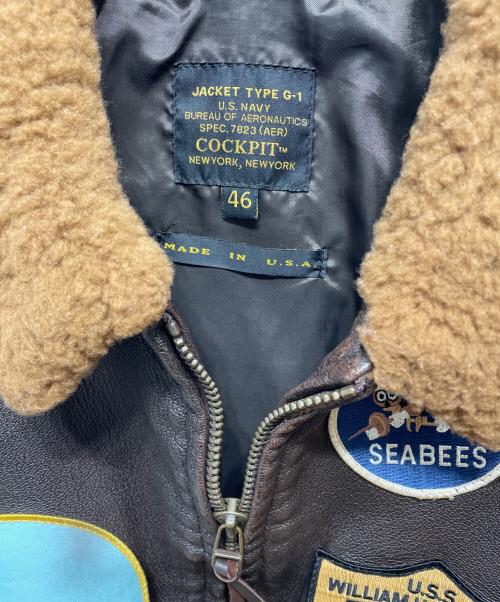 COCKPIT USA（コックピットユーエスエー）COCKPIT USA (コックピットユーエスエー) TYPE G-1ジャケット ブラウン サイズ:46の古着・服飾アイテム