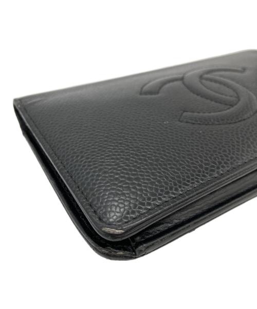 CHANEL（シャネル）CHANEL (シャネル) 2つ折り財布 ブラックの古着・服飾アイテム