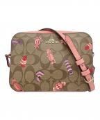 COACHコーチ）の古着「ショルダーバッグ」｜ベージュ×ピンク