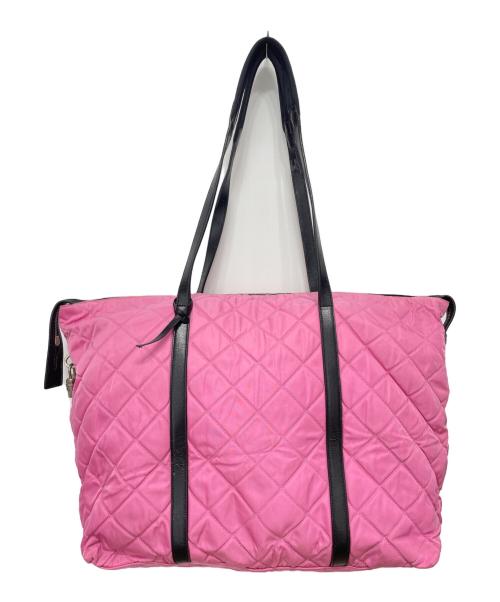 PRADA（プラダ）PRADA (プラダ) トートバッグ ピンク×ブラックの古着・服飾アイテム