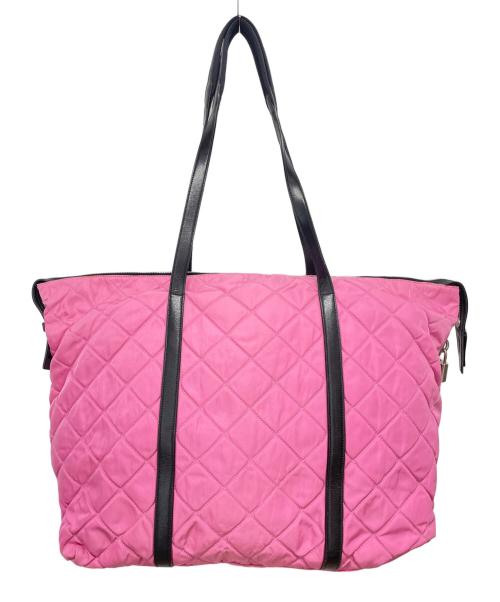 PRADA（プラダ）PRADA (プラダ) トートバッグ ピンク×ブラックの古着・服飾アイテム