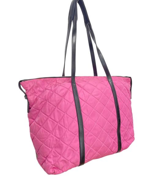 PRADA（プラダ）PRADA (プラダ) トートバッグ ピンク×ブラックの古着・服飾アイテム