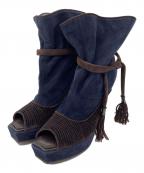 LOUIS VUITTONルイ ヴィトン）の古着「ショートブーツ」｜ネイビー