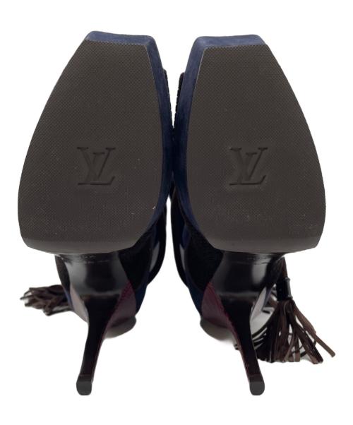 LOUIS VUITTON（ルイ ヴィトン）LOUIS VUITTON (ルイ ヴィトン) ショートブーツ ネイビー サイズ:36.1/2の古着・服飾アイテム
