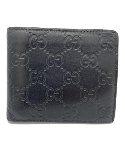 GUCCI（グッチ）GUCCI (グッチ) 2つ折り財布 ブラックの古着・服飾アイテム