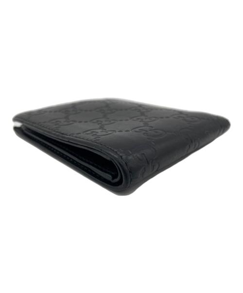 GUCCI（グッチ）GUCCI (グッチ) 2つ折り財布 ブラックの古着・服飾アイテム