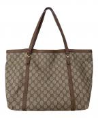 GUCCIグッチ）の古着「トートバッグ GGスプリーム」｜ベージュ×ブラウン